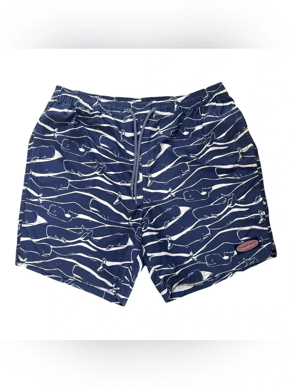 Vineyard Vines Navy & White Whale Pattern Swim Trunks